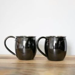 Gunmetal Moscow Mule Mugs (Set Of 2) -Uncommon James H05T GUNMETALMJGS L 2