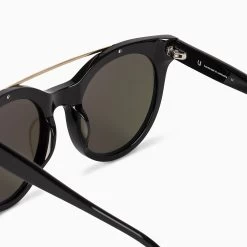 Brow Bar Round Sunglasses -Uncommon James H09 BROWBARSUNGLASSES BLACK 3