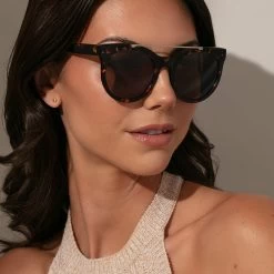 Brow Bar Round Sunglasses -Uncommon James H09 BROWBARSUNGLASSES TORT M1