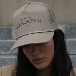 Charleston Trucker Hat -Uncommon James H09A CHARLTRUCKHAT BEIGE 5