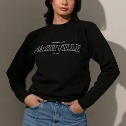 Nashville Sweatshirt 13 Nashville Sweatshirt -Uncommon James H09A NASHVILLESWEAT BLACK 1