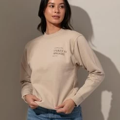 Unlikely To Apologize Sweatshirt -Uncommon James H09A UNLIKELYSWEAT BEIGE 1
