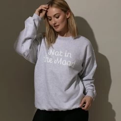 Not In The Mood Sweatshirt -Uncommon James H10A NOMOODSWEAT ASH M2