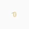 Number Zero Single Stud Earring 1 Number Zero Single Stud Earring -Uncommon James J09E ZEROSTUD GOLD