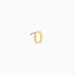 Number Zero Single Stud Earring
