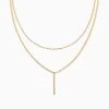 Simple Double Chain Necklace 2 Simple Double Chain Necklace -Uncommon James J10N SIMPLEDOUBLECHAIN GOLD