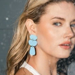 Nudist Earrings -Uncommon James J11E NUDIST GOLD BLUE
