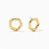 Textured Circle Earrings -Uncommon James J11E TXTCIRCLE GOLD 1