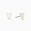 White Heart Studs -Uncommon James J11E WHTHEARTSTUD GOLD 1