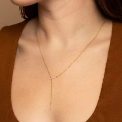 Imperfect Lariat Necklace -Uncommon James J11N IMPERFECT GOLD M 1