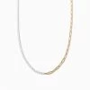 Split Personality Pearl Necklace 2 Split Personality Pearl Necklace -Uncommon James J11N SPLITPERS GOLD 1
