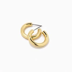 Classic Thick Gold Hoops 9 Classic Thick Gold Hoops -Uncommon James J12E CLASSICTHICKHOOP GOLD 2