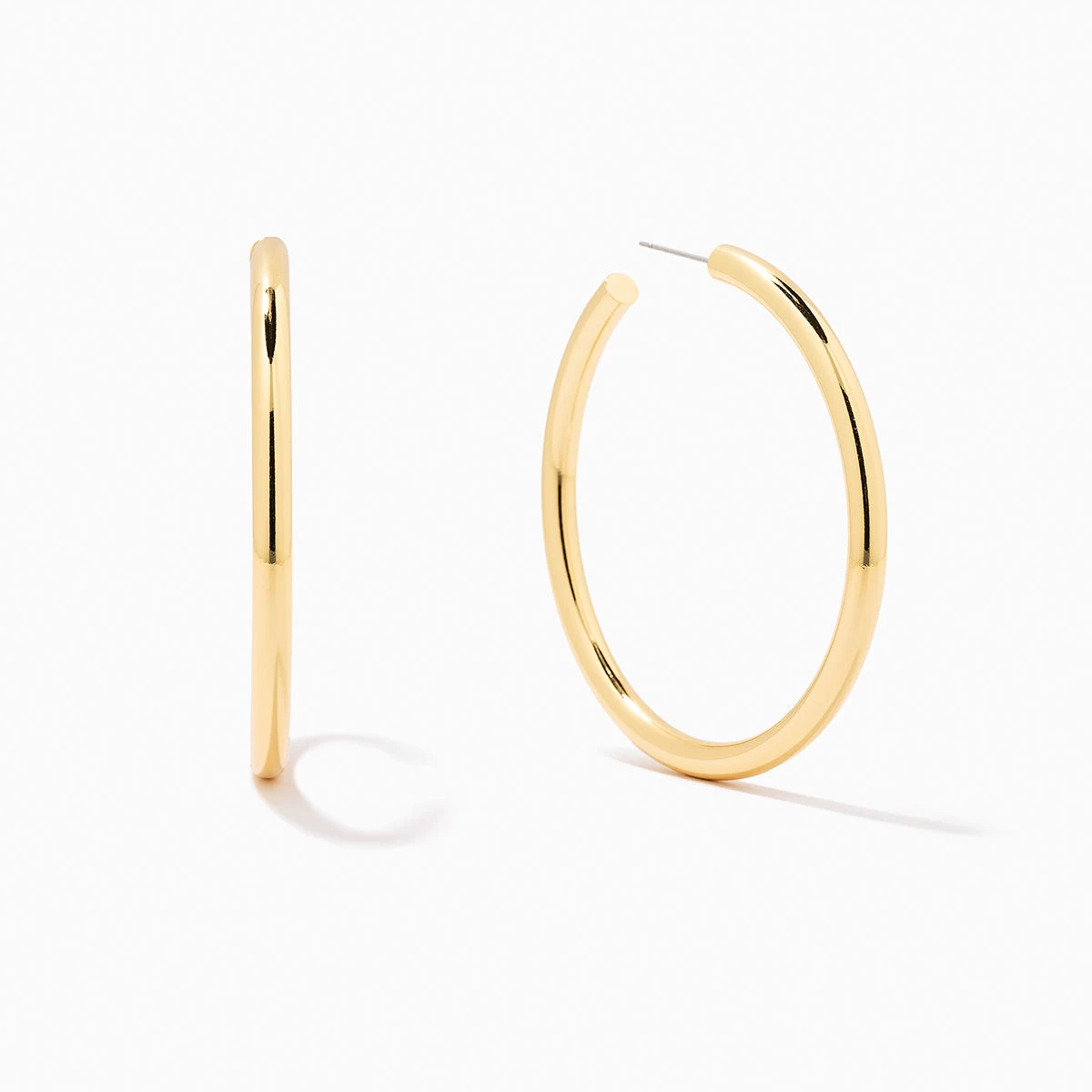 Classic Thick Gold Hoops Large 3 Classic Thick Gold Hoops Large