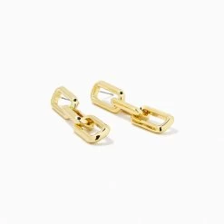 Triple Link Earrings -Uncommon James J12E TRIPLELINKEAR GOLD 2