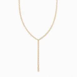 Circle Chain Lariat Necklace