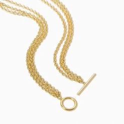 Iconic Triple Chains Necklace -Uncommon James J12N ICONICTRIPCHAIN GOLD 3