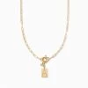 Initial Chain Necklace -Uncommon James J12N INITIALCHAIN GOLD A 1