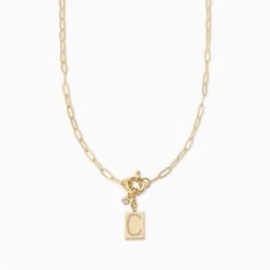 Initial Chain Necklace -Uncommon James J12N INITIALCHAIN GOLD C 1