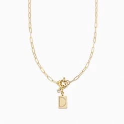 Initial Chain Necklace -Uncommon James J12N INITIALCHAIN GOLD D 1