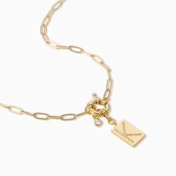 Initial Chain Necklace -Uncommon James J12N INITIALCHAIN GOLD K 1