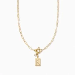 Initial Chain Necklace -Uncommon James J12N INITIALCHAIN GOLD K 3