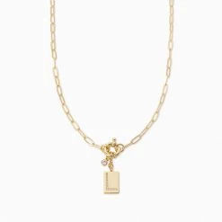 Initial Chain Necklace -Uncommon James J12N INITIALCHAIN GOLD L 1