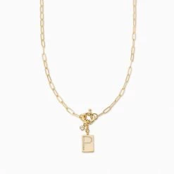 Initial Chain Necklace -Uncommon James J12N INITIALCHAIN GOLD P 1