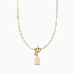 Initial Chain Necklace -Uncommon James J12N INITIALCHAIN GOLD T 1