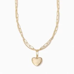 Intertwined Chain And Heart Necklace
