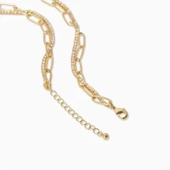 Intertwined Chain And Heart Necklace -Uncommon James J12N INTERTWINED GOLD 3