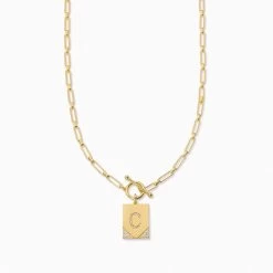 Leave Your Mark Chain Necklace -Uncommon James J12N LEAVEMARK GOLD C 1
