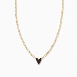 Enamel Heart Necklace -Uncommon James J12N NAVYHEART GOLD 1 0dc14801 043d 464e 8151 865c0385d580