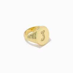 Initial Here Ring -Uncommon James J12R INITIALHERERING GOLD J 1