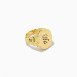 Initial Here Ring -Uncommon James J12R INITIALHERERING GOLD S 1