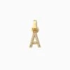 Pavé Letter Charm -Uncommon James J13C CZLETTERCHARM GOLD A 3