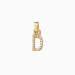 Pavé Letter Charm 25 Pavé Letter Charm -Uncommon James J13C CZLETTERCHARM GOLD D 1