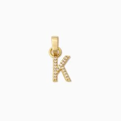Pavé Letter Charm 32 Pavé Letter Charm -Uncommon James J13C CZLETTERCHARM GOLD K 1