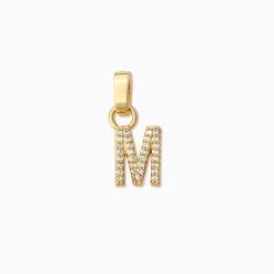 Pavé Letter Charm 34 Pavé Letter Charm -Uncommon James J13C CZLETTERCHARM GOLD M 1