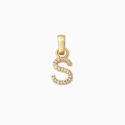 Pavé Letter Charm 40 Pavé Letter Charm -Uncommon James J13C CZLETTERCHARM GOLD S 1