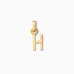 Letter Charm -Uncommon James J13C LETTERCHARM GOLD H 1