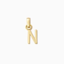 Letter Charm -Uncommon James J13C LETTERCHARM GOLD N 1