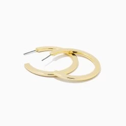 Cinema Hoop Earrings -Uncommon James J13E CINEMAHOOP GOLD 2