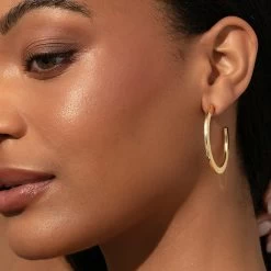 Cinema Hoop Earrings -Uncommon James J13E CINEMAHOOP GOLD M 1