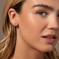 Colorful Flower Stud Earrings -Uncommon James J13E COLORFULSTUD GOLD M