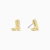 Cowboy Boot Stud Earrings -Uncommon James J13E COWBOYBTSTUD GOLD 1