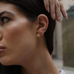 Cowboy Hat Stud Earrings -Uncommon James J13E COWBOYHATSTUD GOLD M3