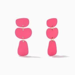 Nudist Earrings -Uncommon James J13E NUDIST GOLD HOTPINK 1