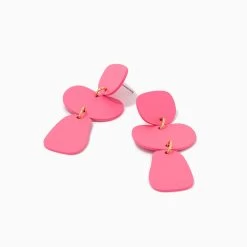 Nudist Earrings -Uncommon James J13E NUDIST GOLD HOTPINK 2