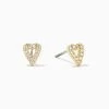 Open Heart Stud Earrings -Uncommon James J13E OPENHRTSTUD GOLD 1