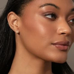 Open Heart Stud Earrings -Uncommon James J13E OPENHRTSTUD GOLD M 1